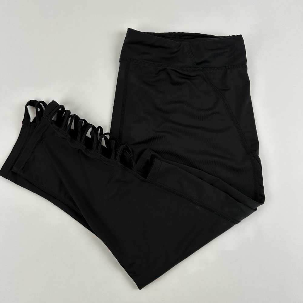 Zone Pro Leggings Womens 2X Black Criss Cross Leg Opening